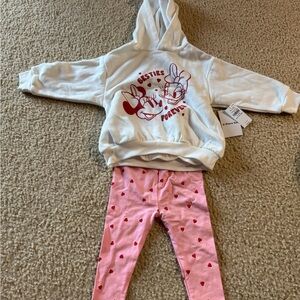 Old Navy White and Pink Kids Matching Set